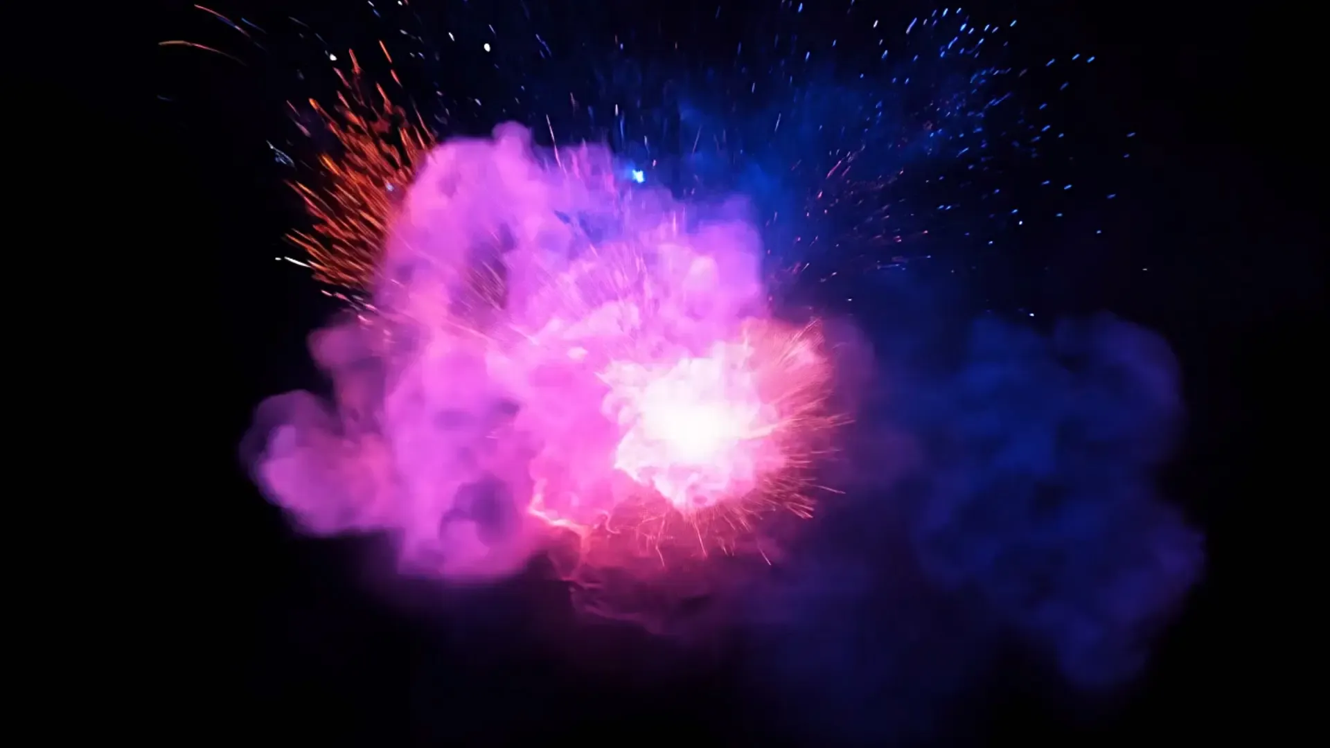 Colorful Pyrotechnic Burst Overlay for Eye-Catching Title Sequences